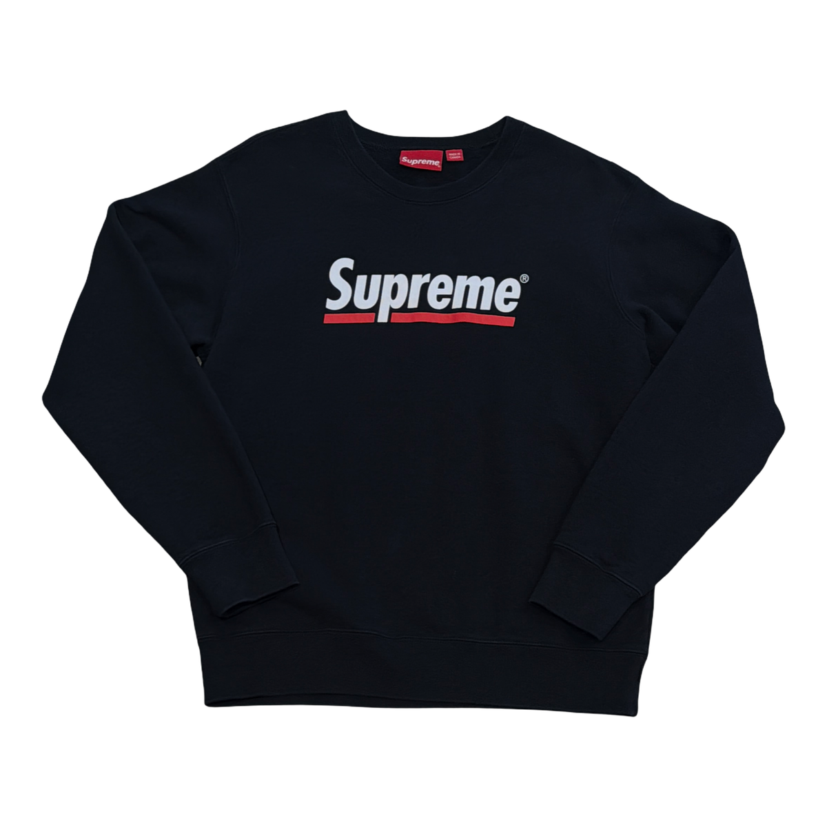 Supreme Underline Crewneck Black
