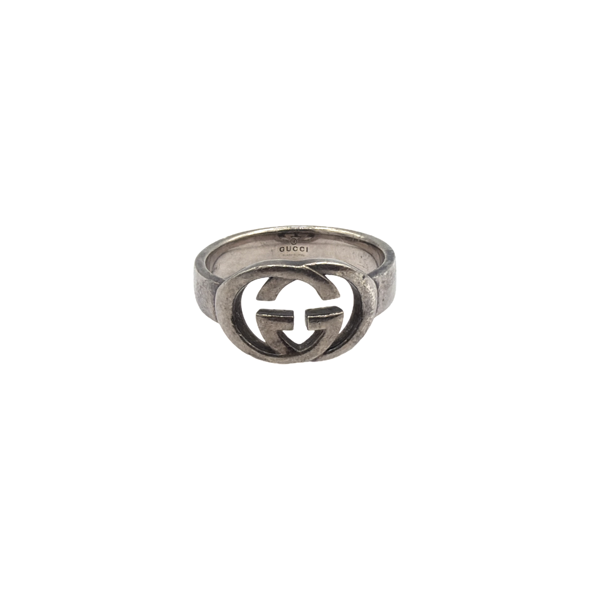 Gucci GG Logo Silver Ring