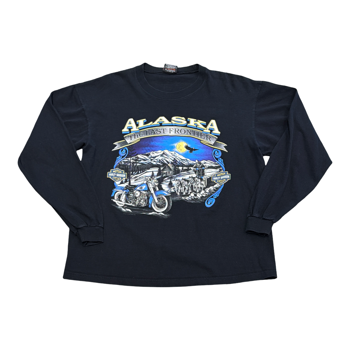 Vintage 1989 Harley Davidson Alaska Longsleeve Black