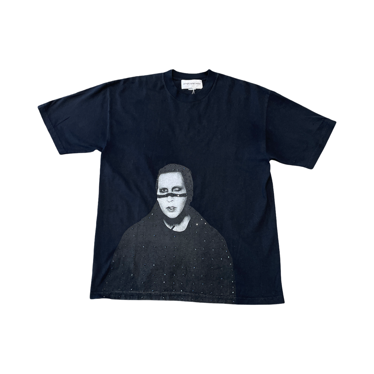 Marilyn Manson Rinestone T Shirt Charcoal