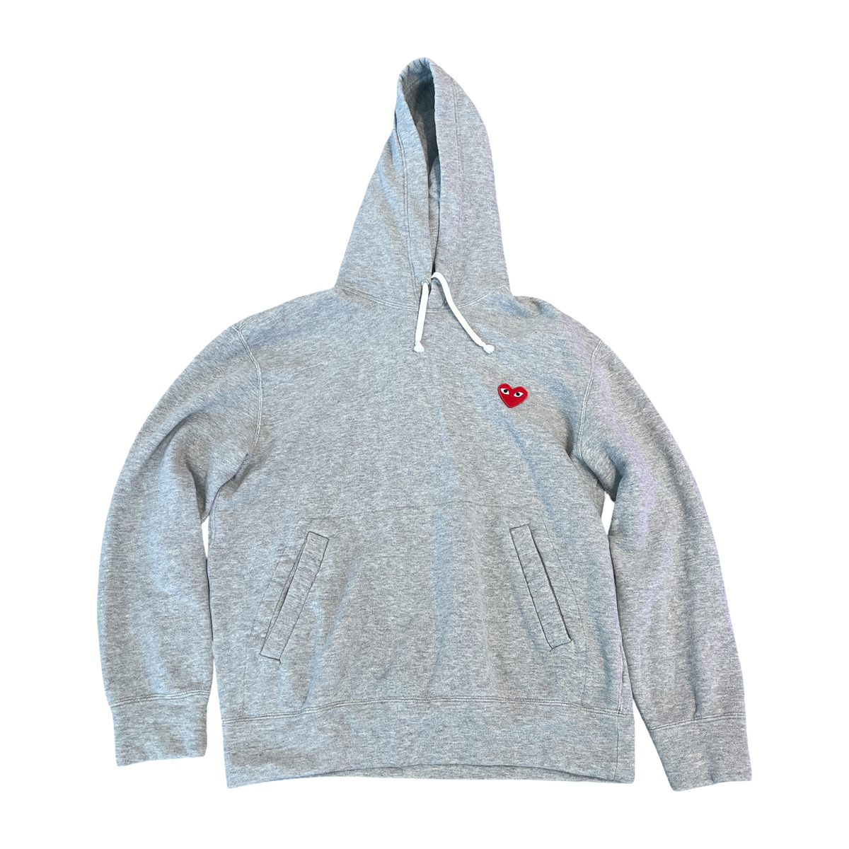 Comme Des Garcons Play Hoodie Grey
