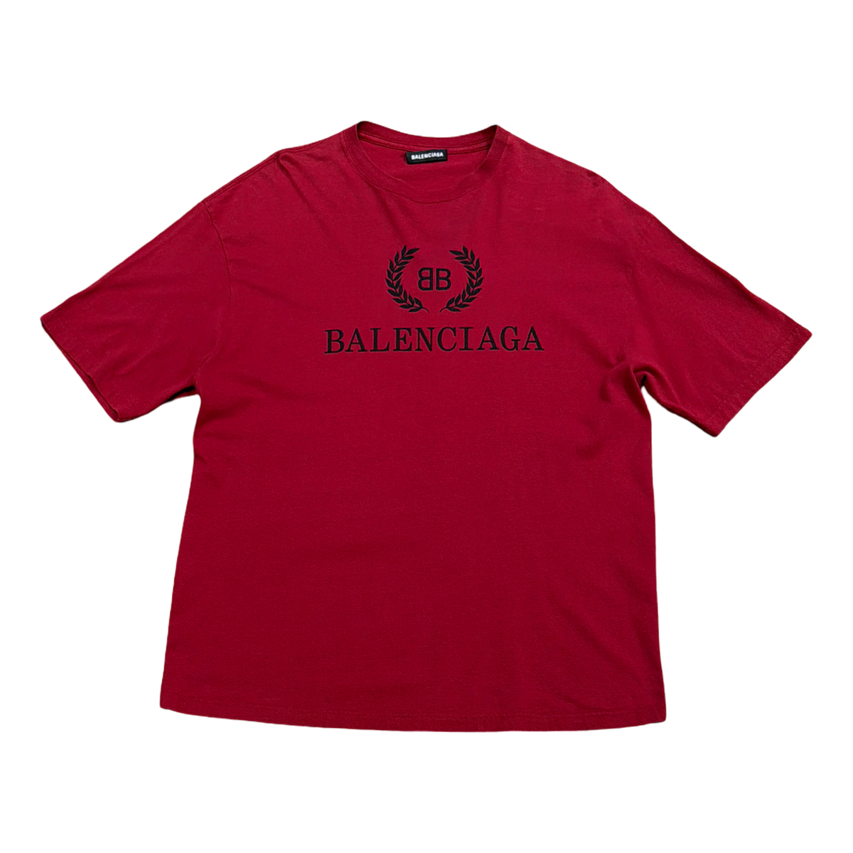 Balenciaga BB Logo T Shirt Red