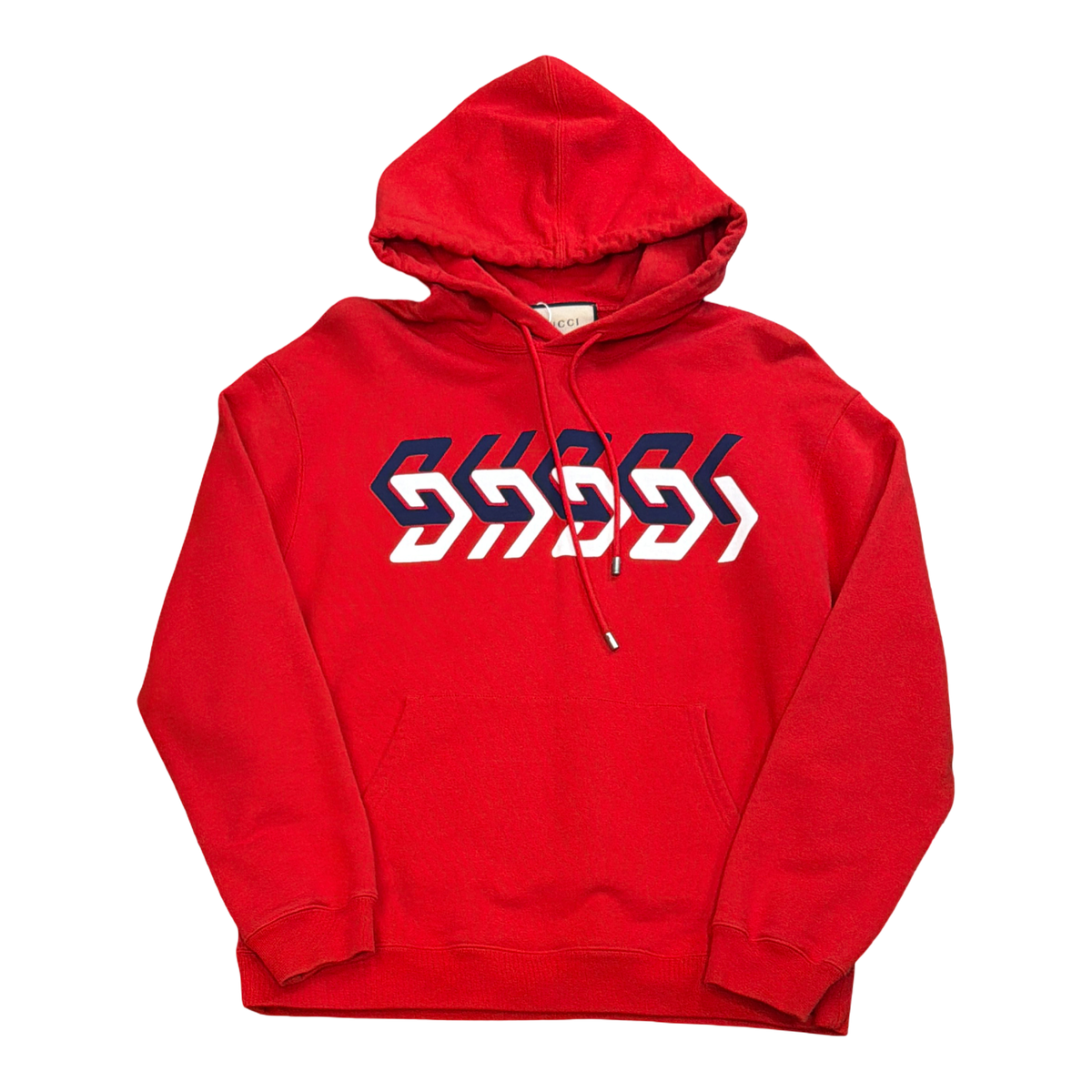 Gucci Mirror Print Logo Hoodie Red