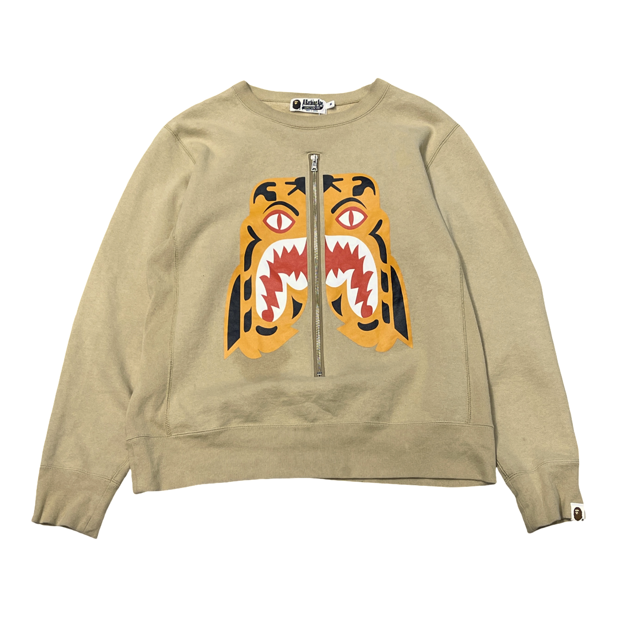 Bape Tiger Beige Crewneck
