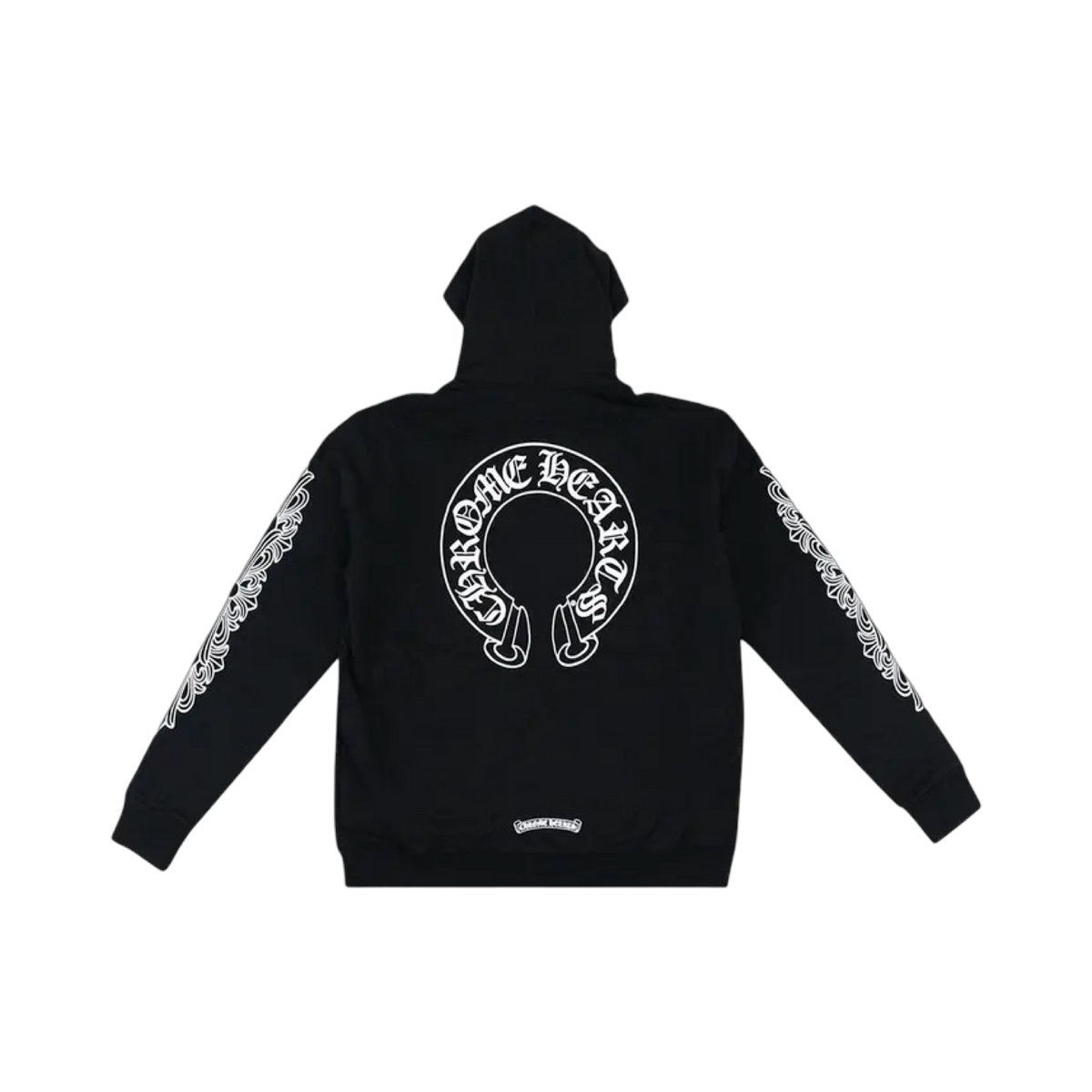 Chrome Hearts Horseshoe Floral Cross Sleeve Zip Up Hoodie