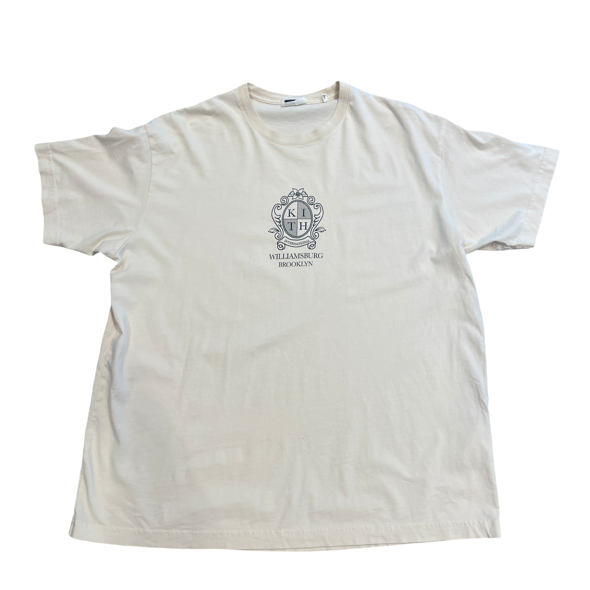 Kith International Williamsburg Brooklyn Crest T-Shirt Cream