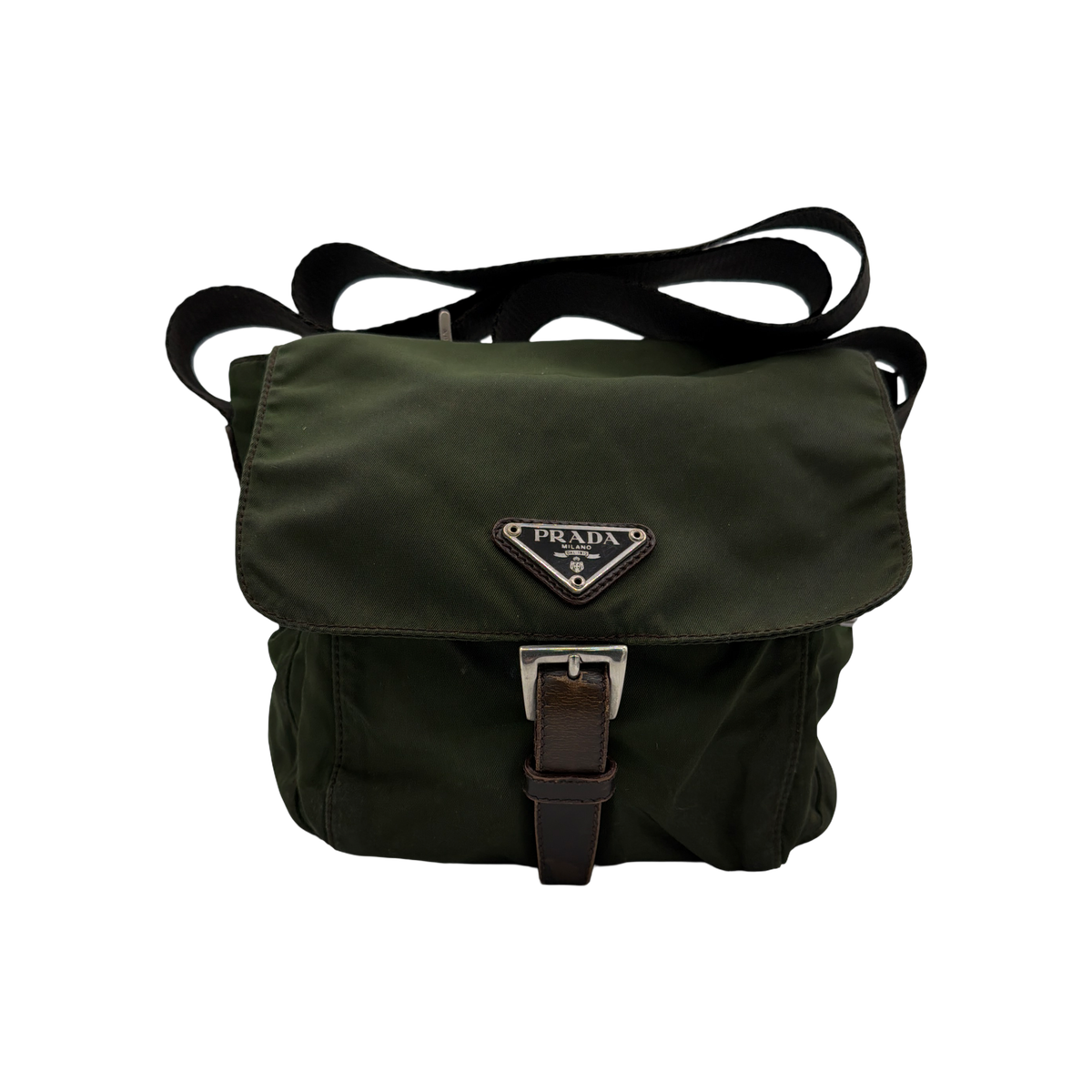 Prada Triangle Logo Messenger Bag