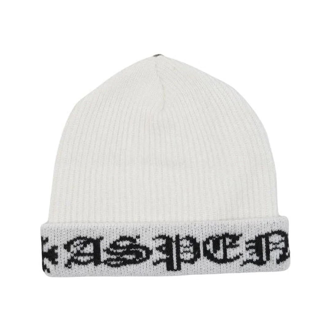 Chrome Hearts Aspen Exclusive Big Daddy Cashmere Beanie White