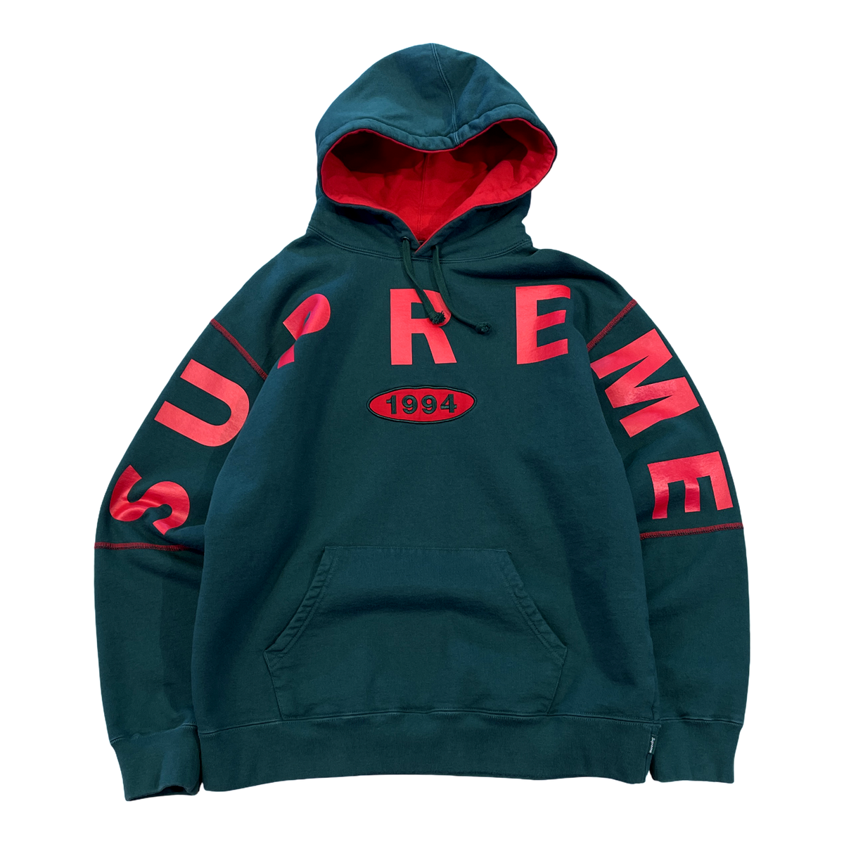 Supreme Spread Logo Hooded Sweatshirt Dark Green