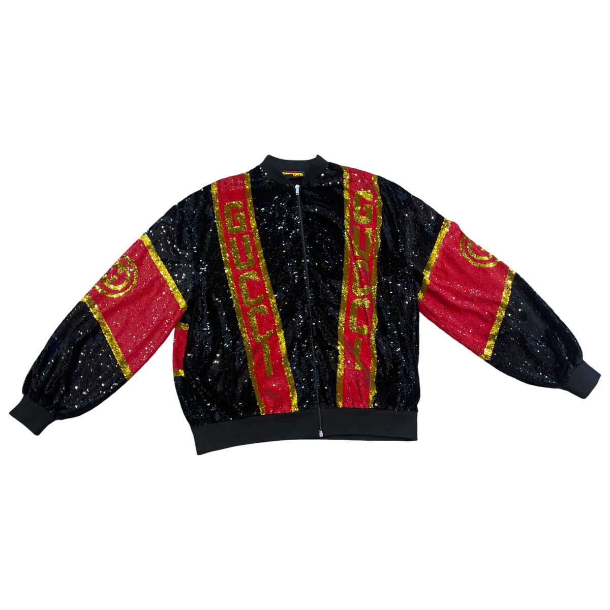 Gucci Dapper Dan Sequin Motif Bomber Jacket