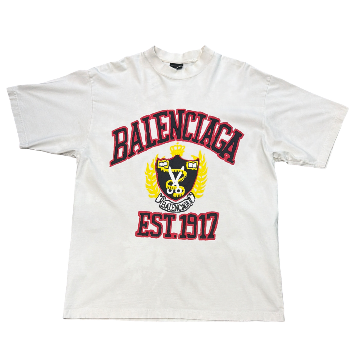 Balenciaga Est. 1917 Crest Logo T-shirt 'White'