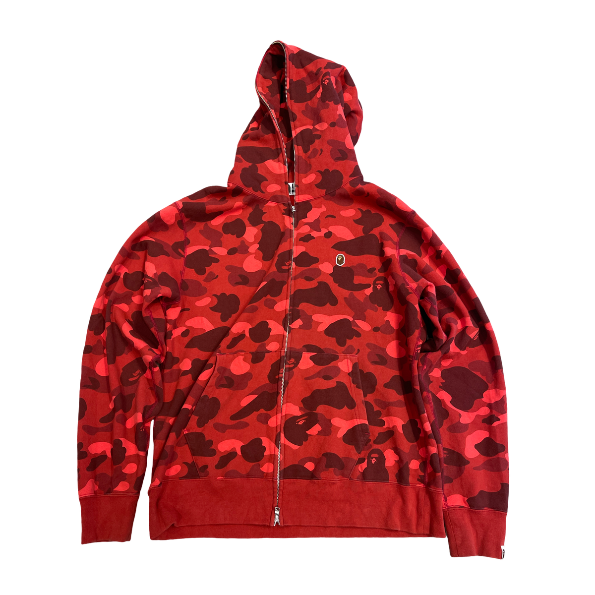 Bape Red Camo Zip Hoodie