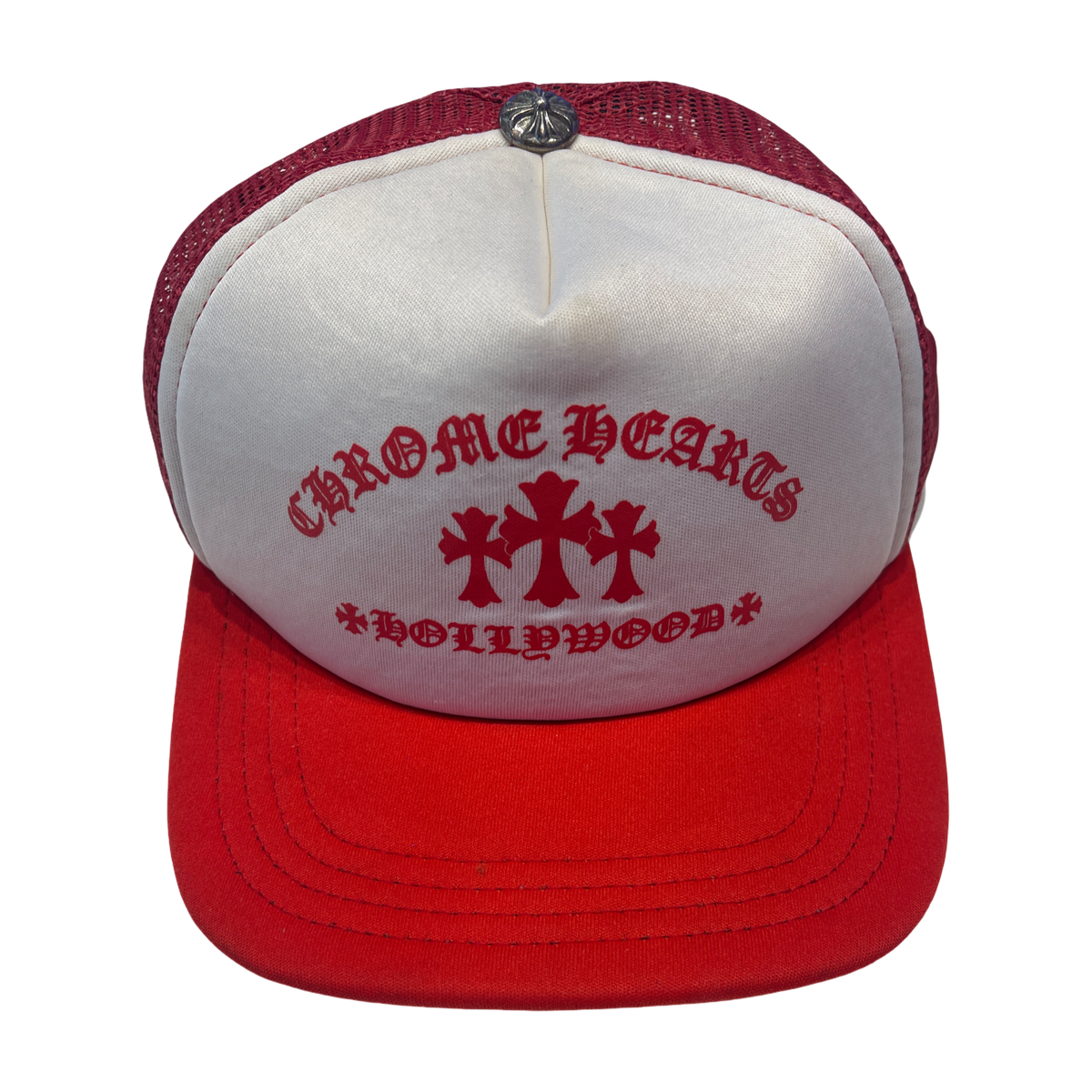 Chrome Hearts King Taco Trucker Hat Red/White