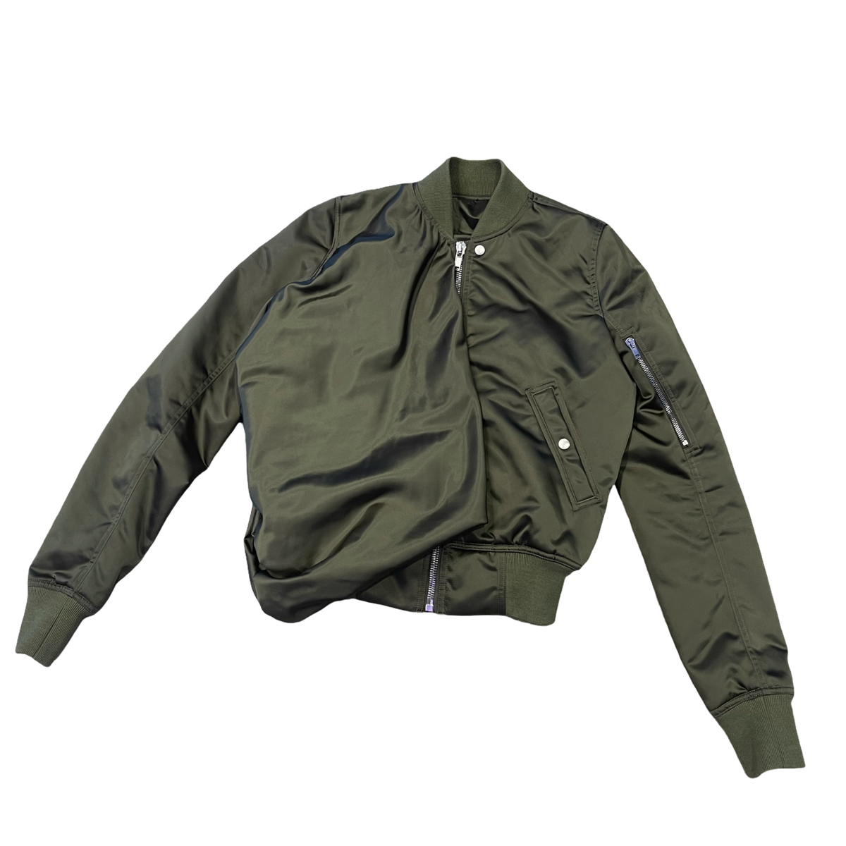 Rick Ownes Drapped Zipped Bomber Jacket