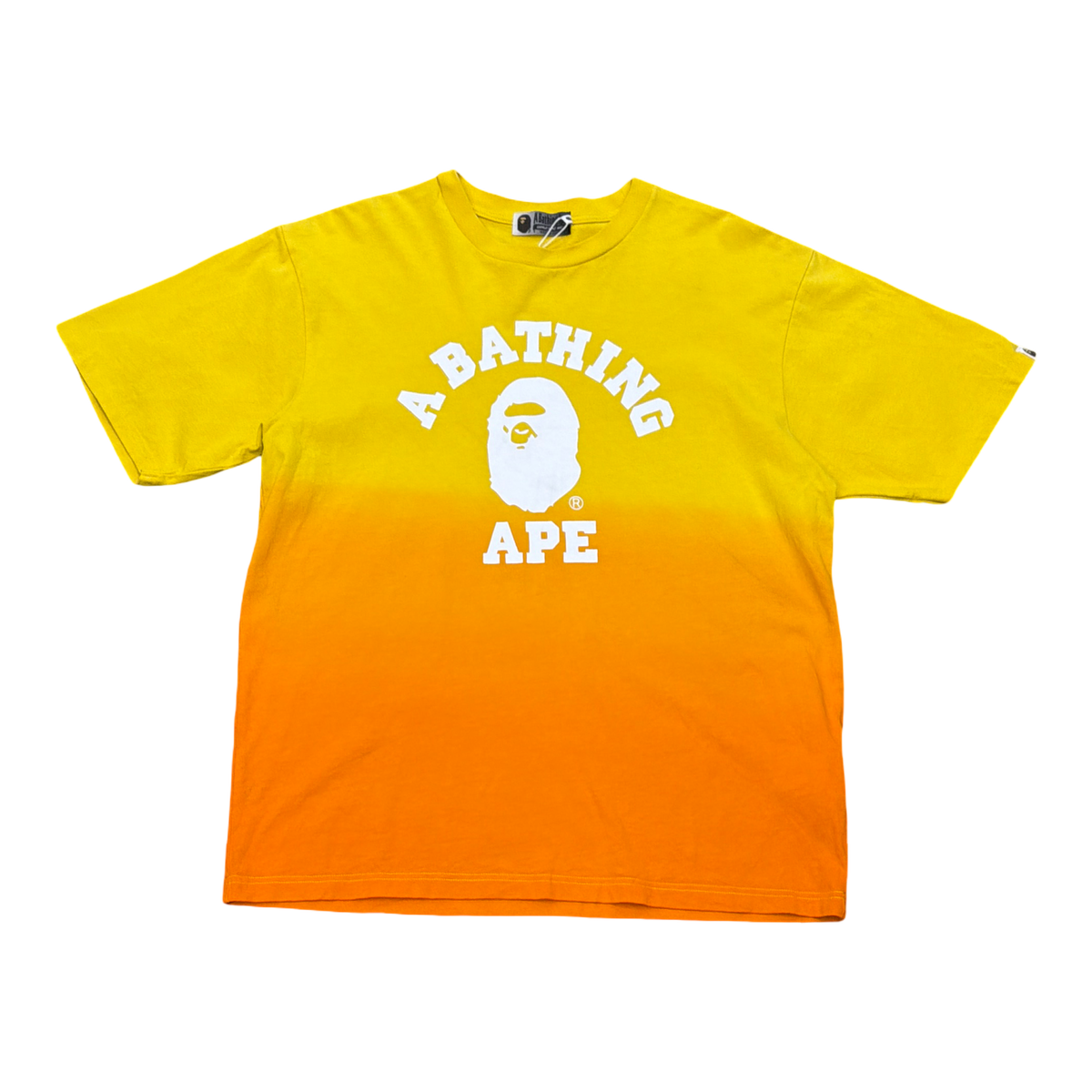 BAPE College Gradation Relaxed Fit Tee Orange