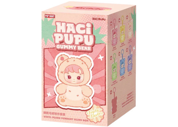 Pop Mart HACIPUPU Gummy Bear Series Vinyl Plush Pendant Single Blind Box