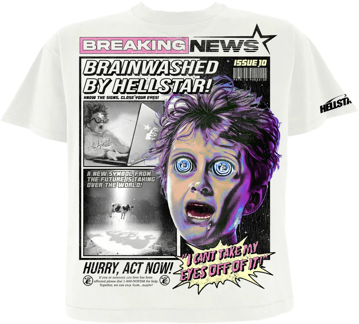 Hellstar Breaking News T-Shirt White