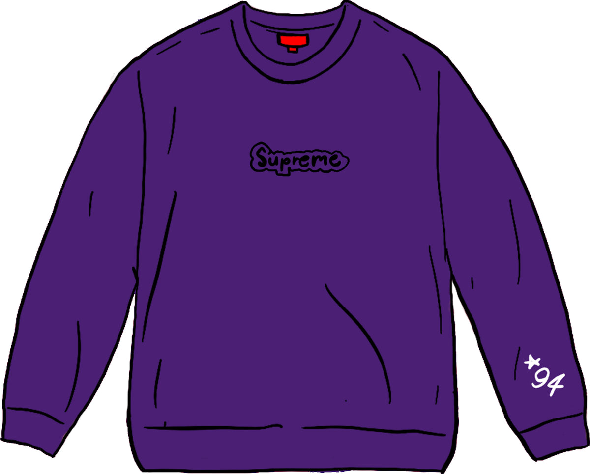 Supreme Gonz Logo Crewneck Purple