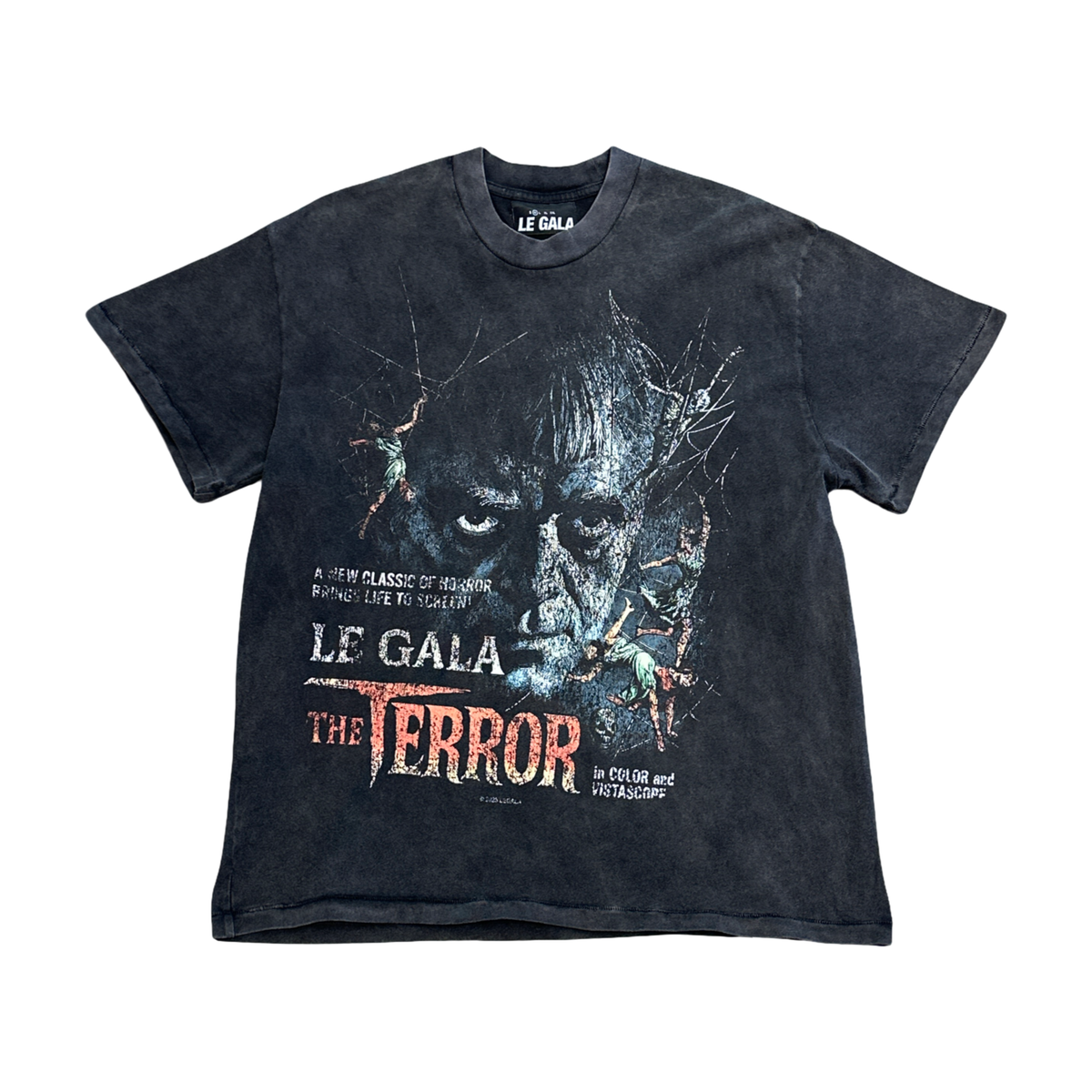 Le Gala The Terror Single Stitched Tee Vintage Black