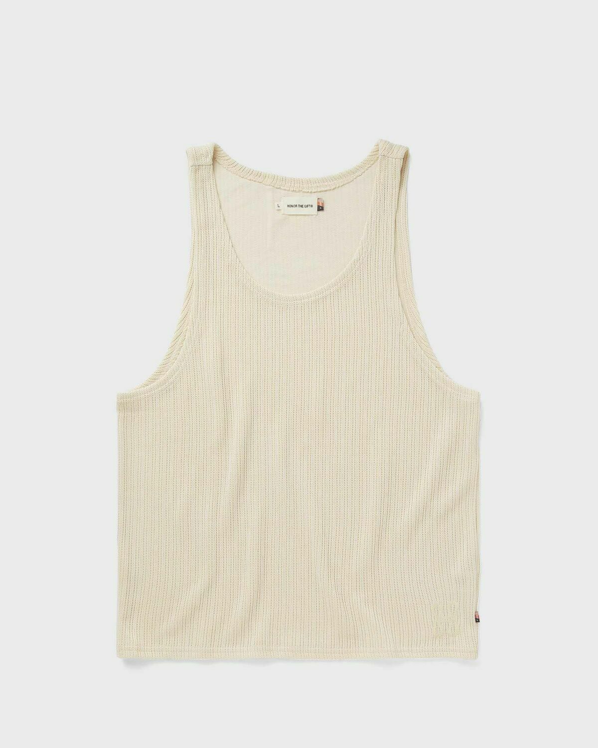 Honor The Gift Knit Tank Top Beige Tank Tops