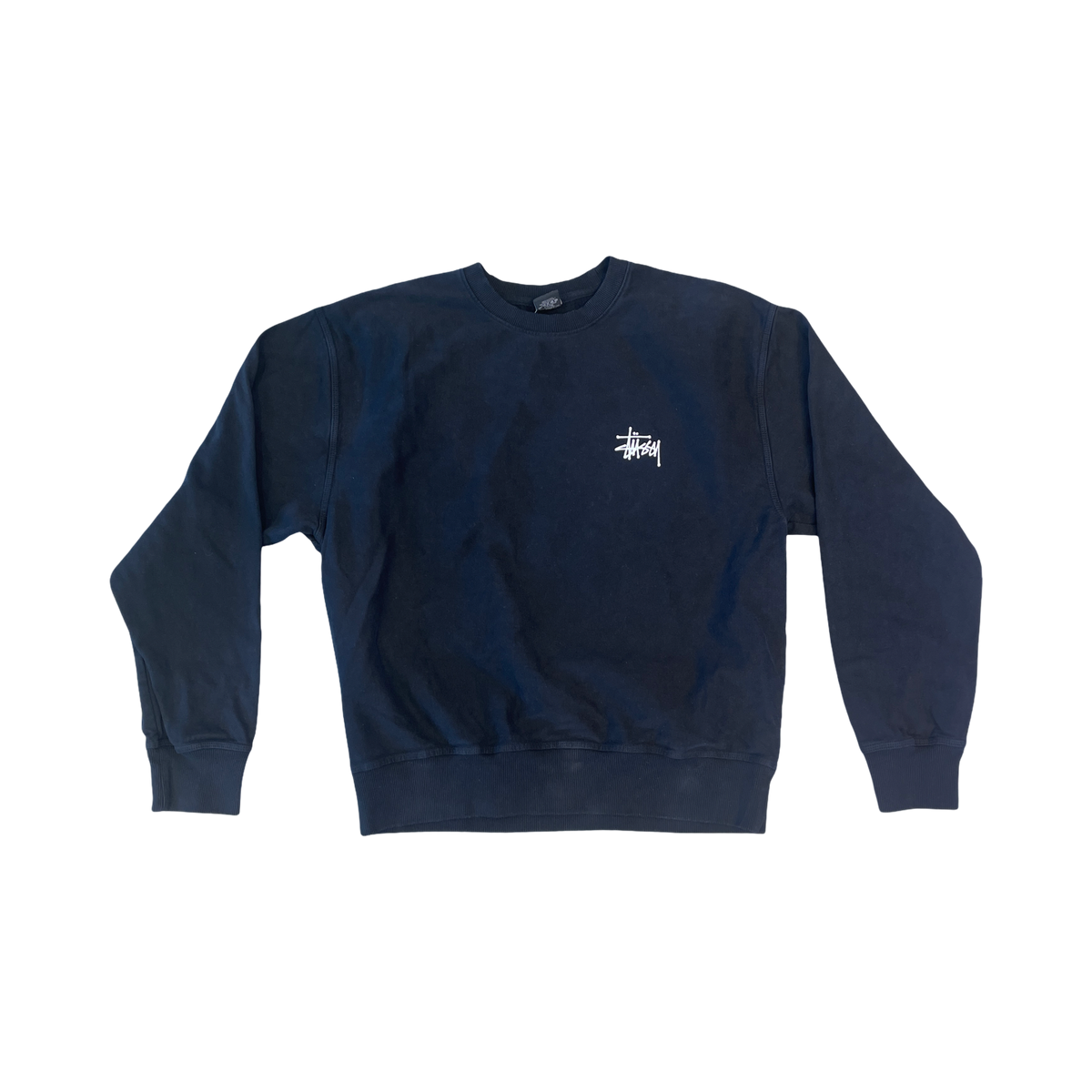 STUSSY Basic Black Stussy Crewneck Sweatshirt