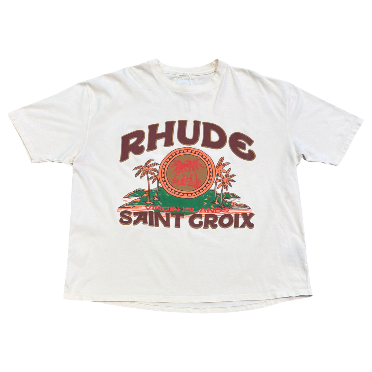 Rhude Saint Croix T-Shirt Vintage White