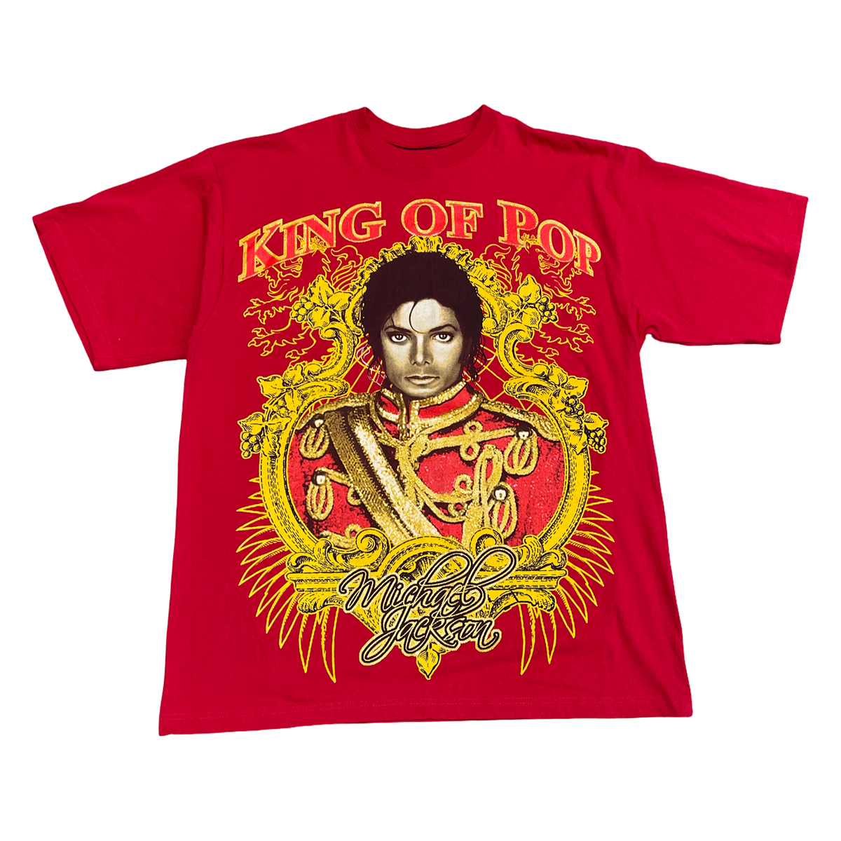 Vintage King of Pop Michael Jackson Tee Red
