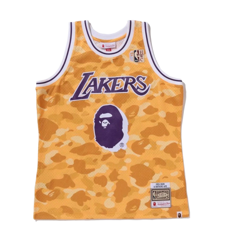 BAPE x Mitchell & Ness Lakers ABC Basketball Swingman Jersey