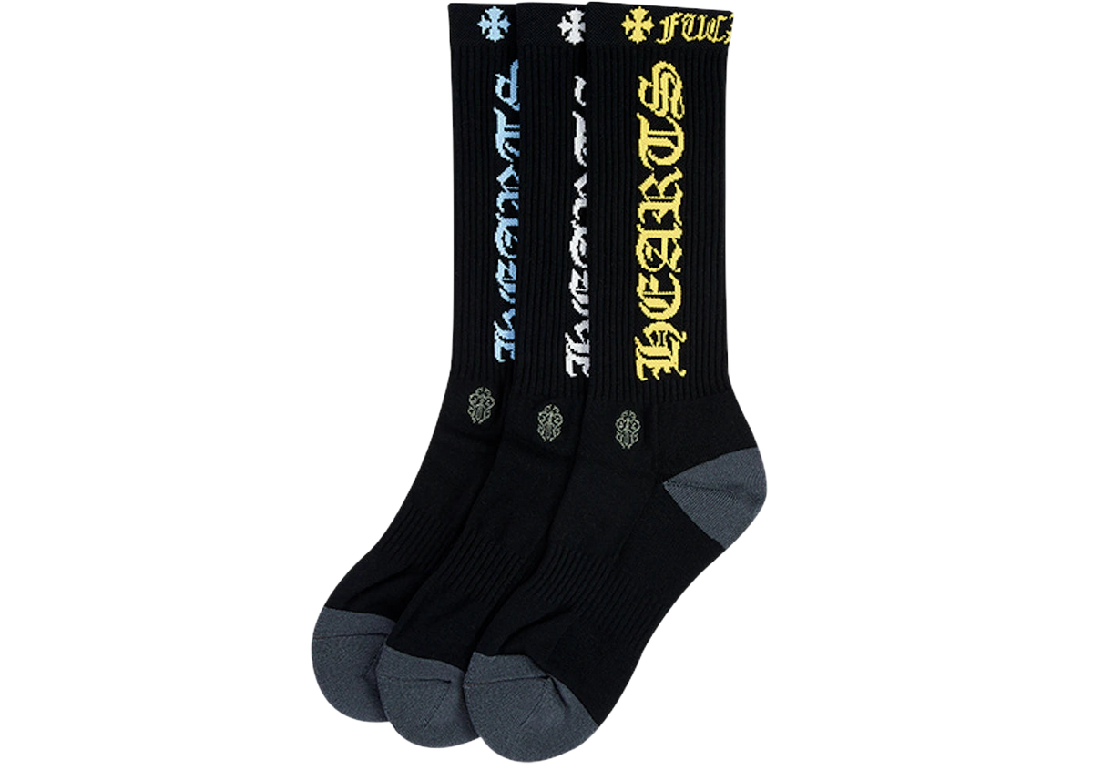 Chrome Hearts 3-Pack CH Socks Multicolor/Black