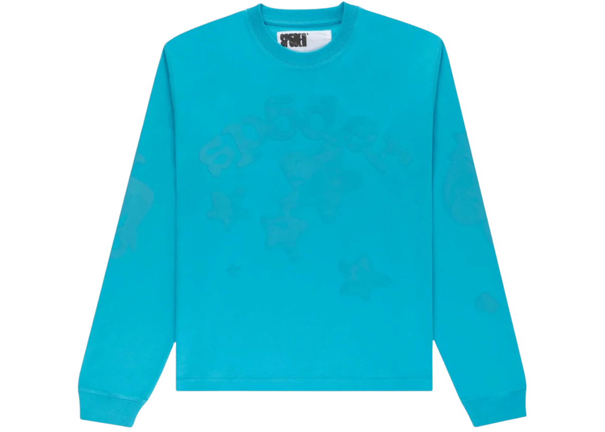 Sp5der Beluga Longsleeve Tee Ocean Blue