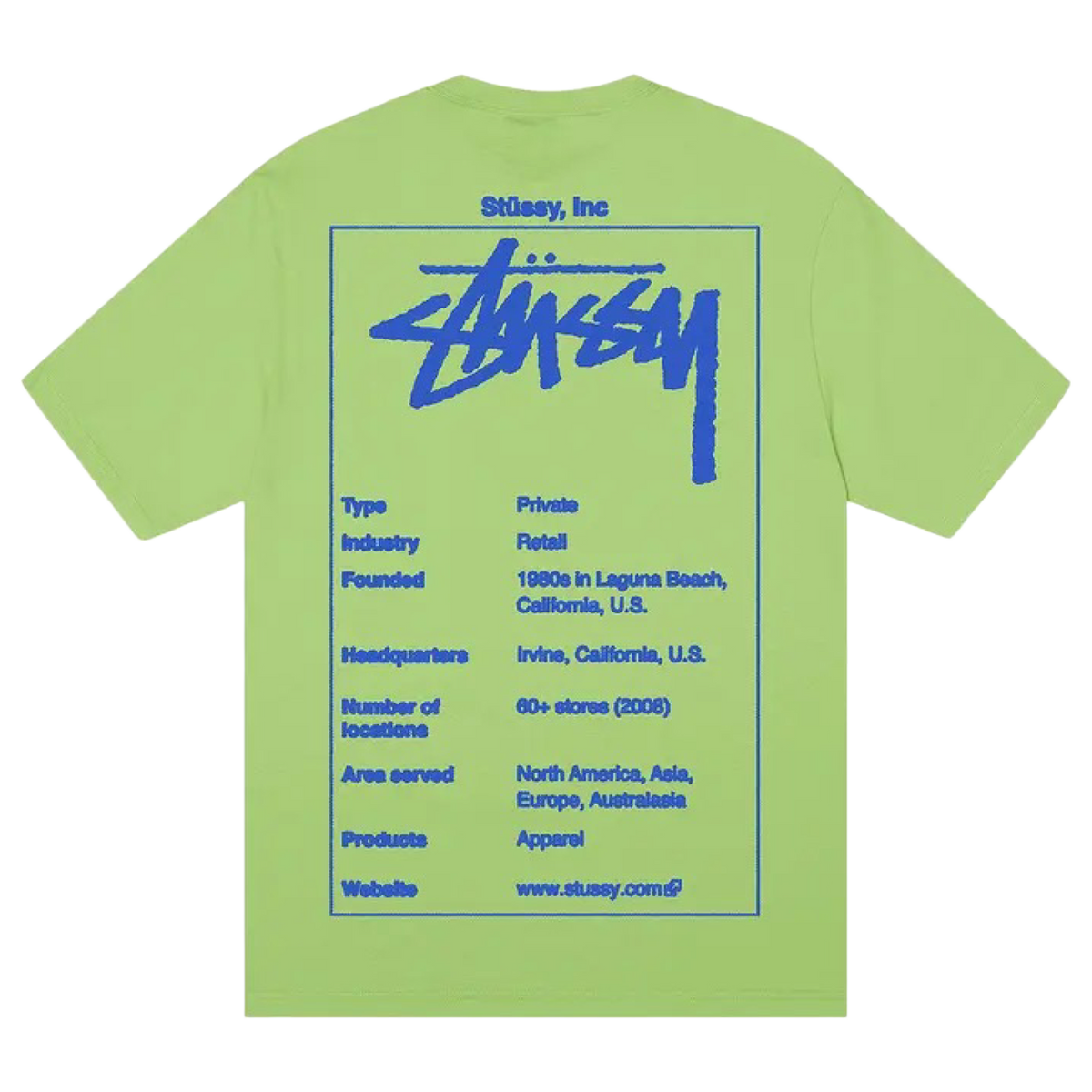 Stussy Wiki Tee Tea