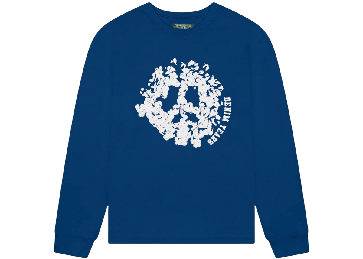 Denim Tears Peace Wreath Long Sleeve Tee Navy