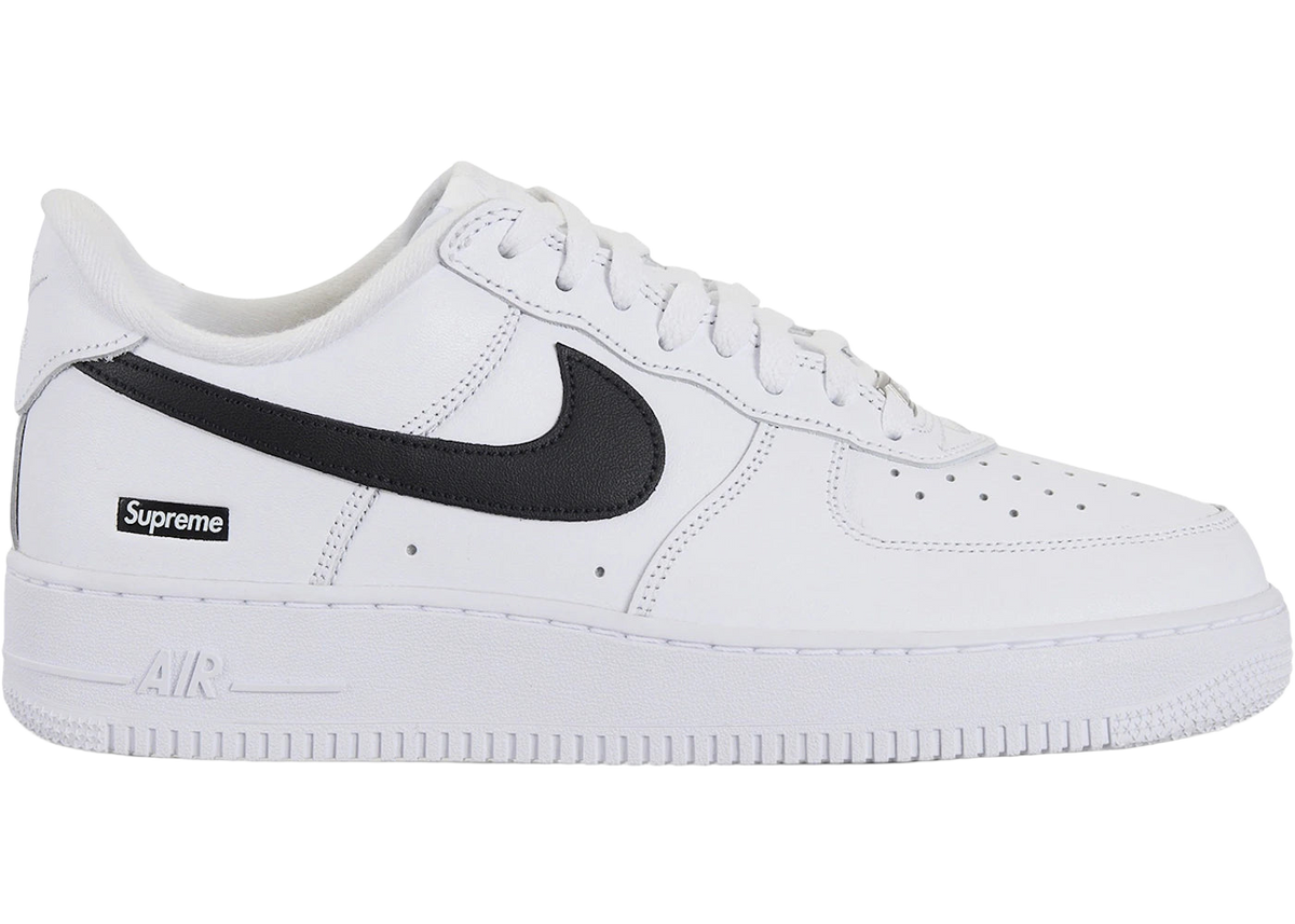 Nike Air Force 1 Low Supreme White Black - Classic Streetwear Sneakers
