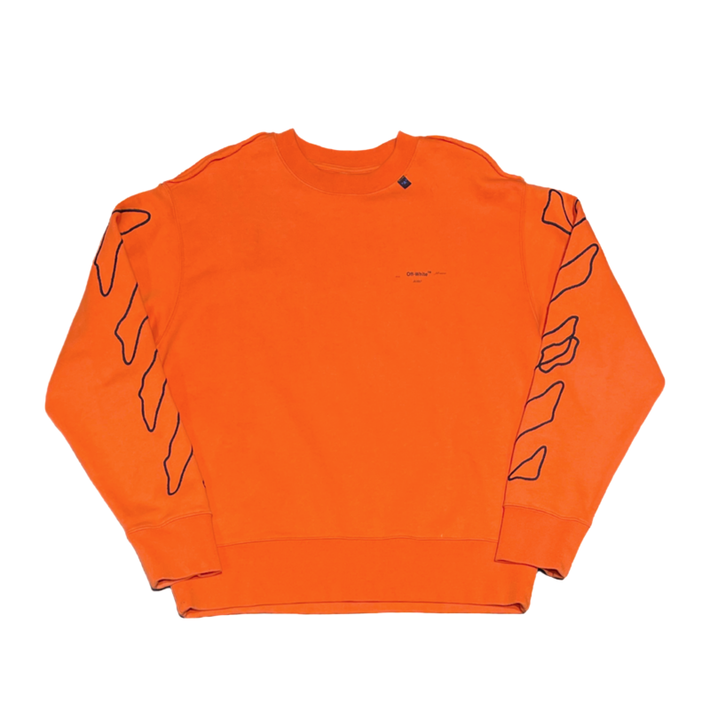 Off-White Scribble Arrows Sweatshirt in Orange - Pre-Owned XS