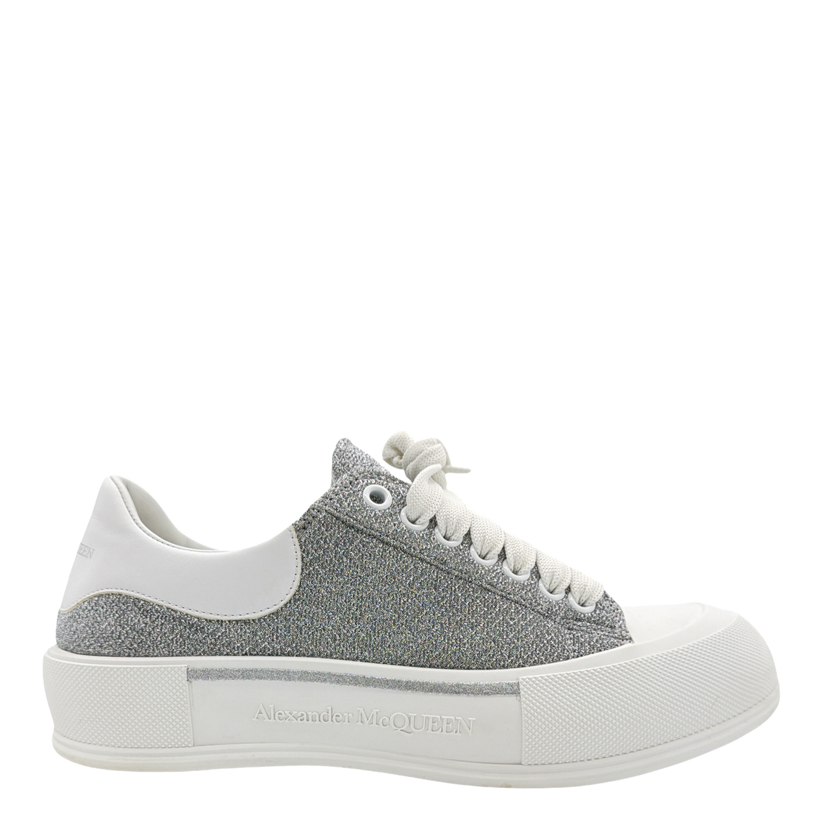 Alexander McQueen Oversized Silver Holographics Glitter (Women's)