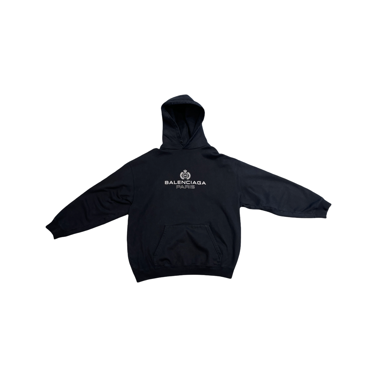 Balenciaga Paris Laurel Black Hoodie