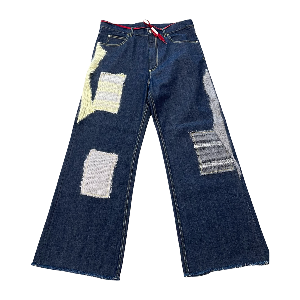 Marni Woll Patched Bull Denim Jeans
