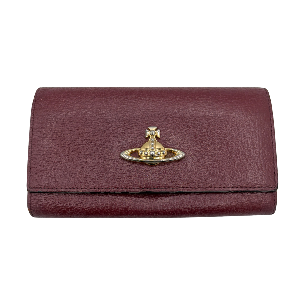 Vivienne Westwood Big Logo Plum Long Wallet