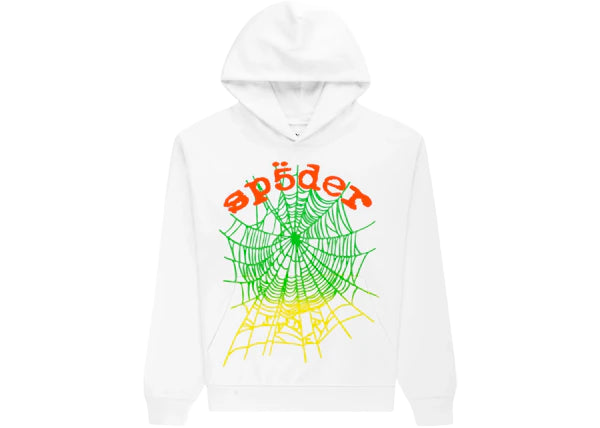 Sp5der OG Web V2 Gradient Hoodie - White