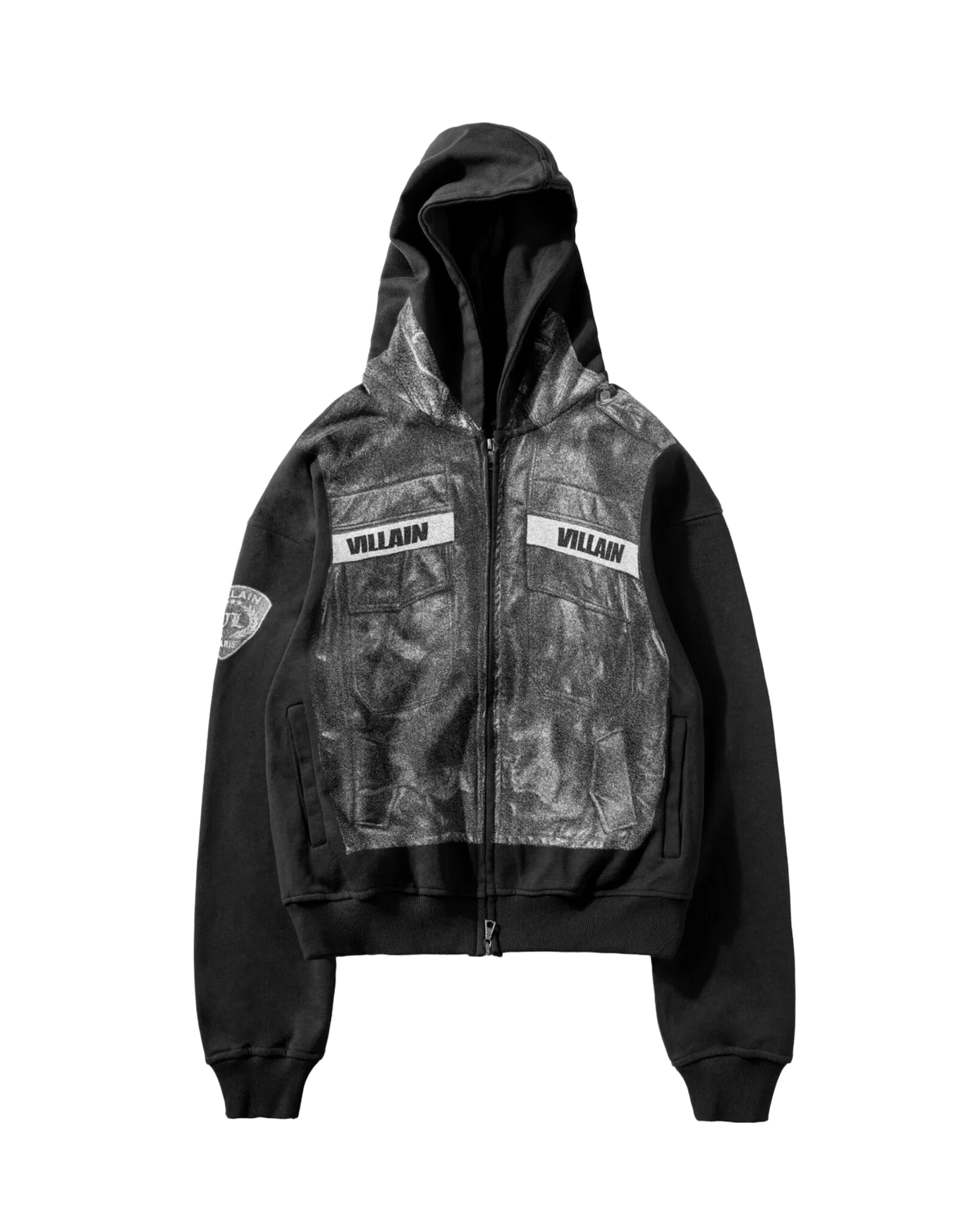 Villain Bitmap Zip Up Hoodie