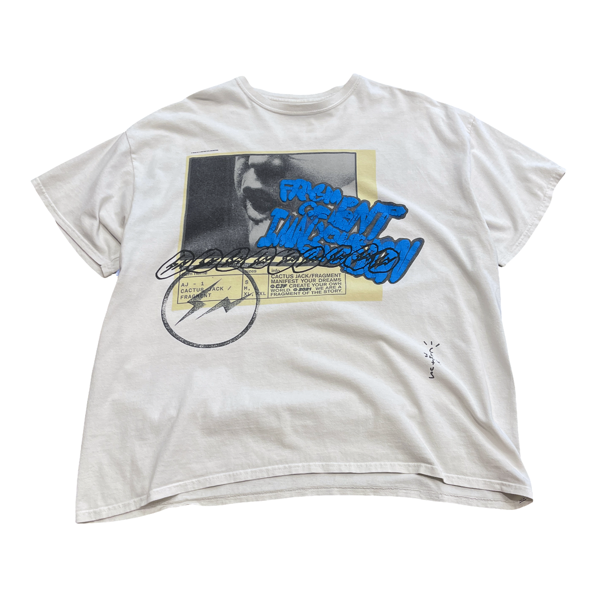 Travis Scott Cactus Jack For Fragment Manifest T-Shirt White