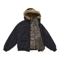 Supreme Reversible Faux Fur Hooded Work Jacket Black