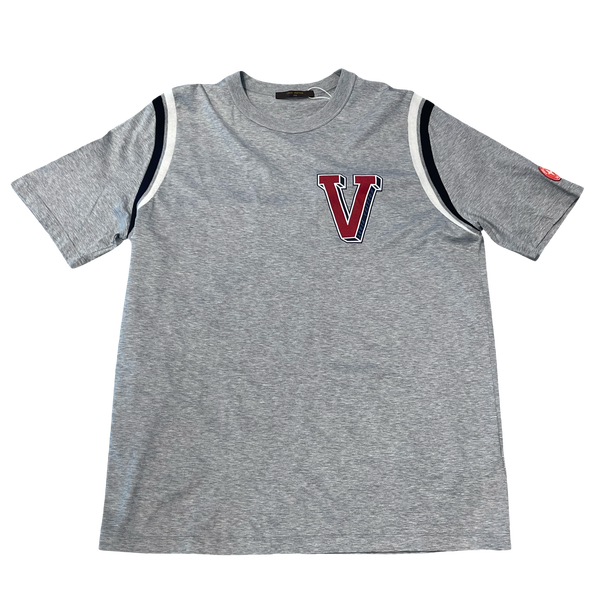 Louis Vuitton V Varsity T-Shirt Heather Grey