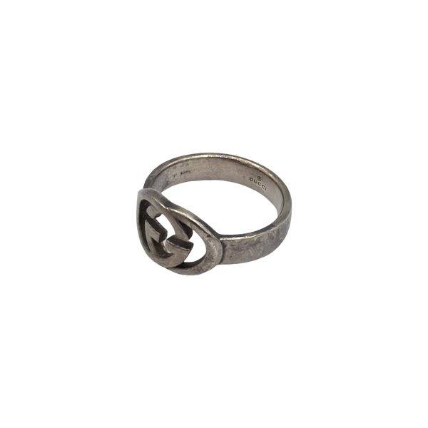 Gucci GG Logo Silver Ring