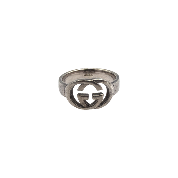 Gucci GG Logo Silver Ring