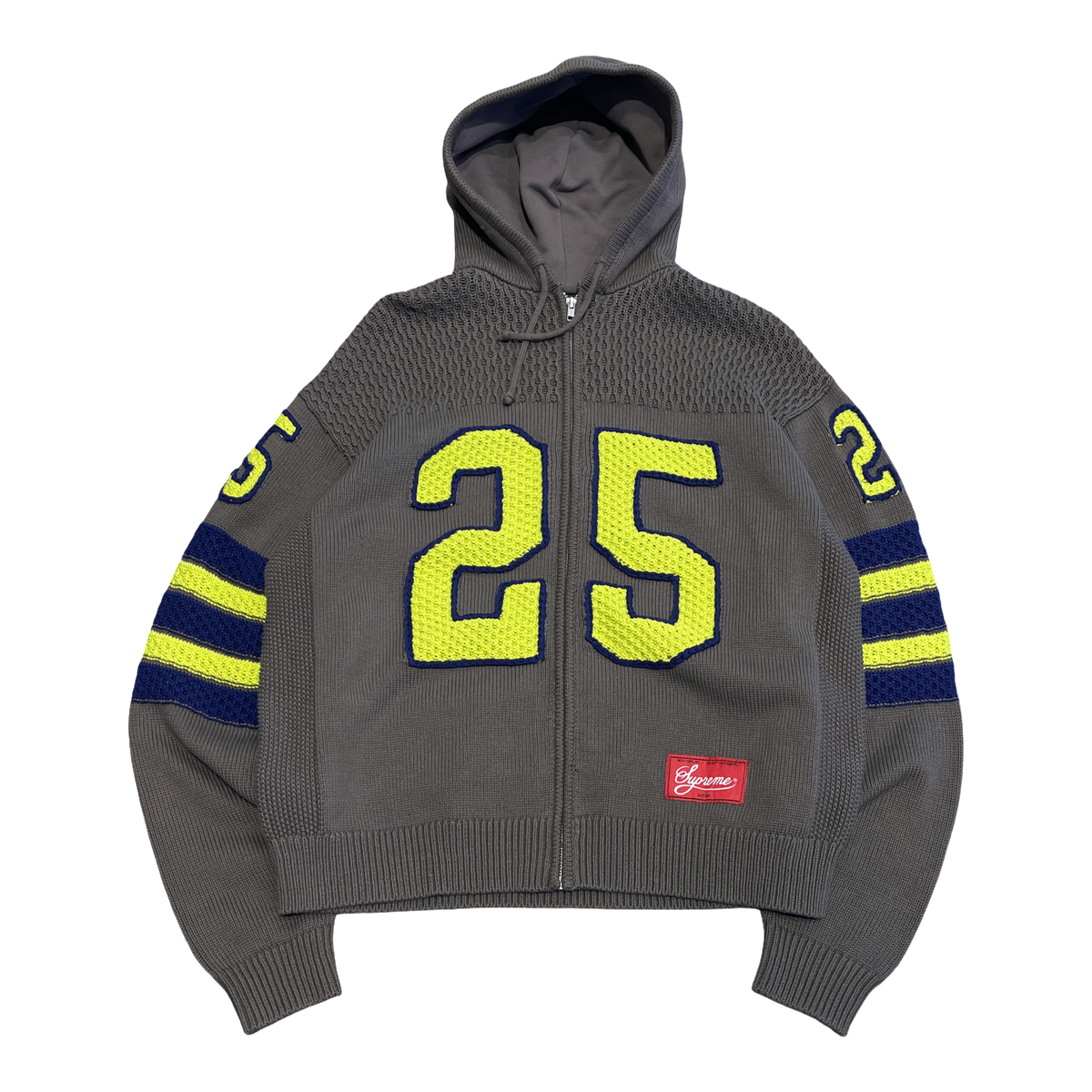 Supreme Sport Zip Up Hooded Sweater (FW25) Charcoal