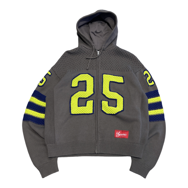 Supreme Sport Zip Up Hooded Sweater (FW25) Charcoal