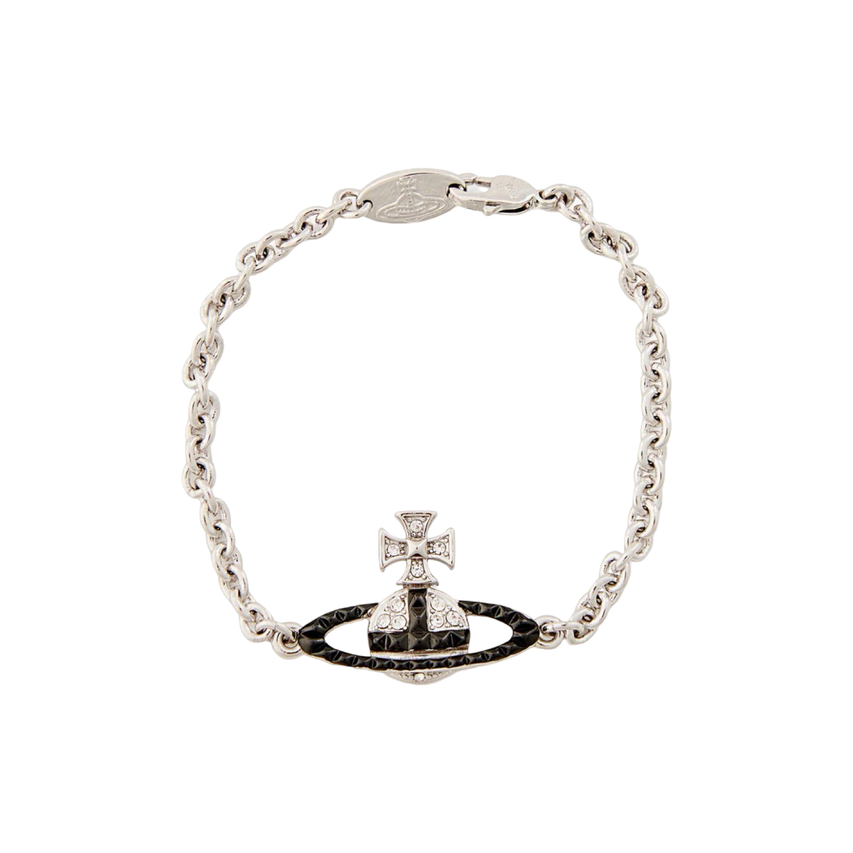 Vivienne Westwood Messaline Bracelet Platinum Black