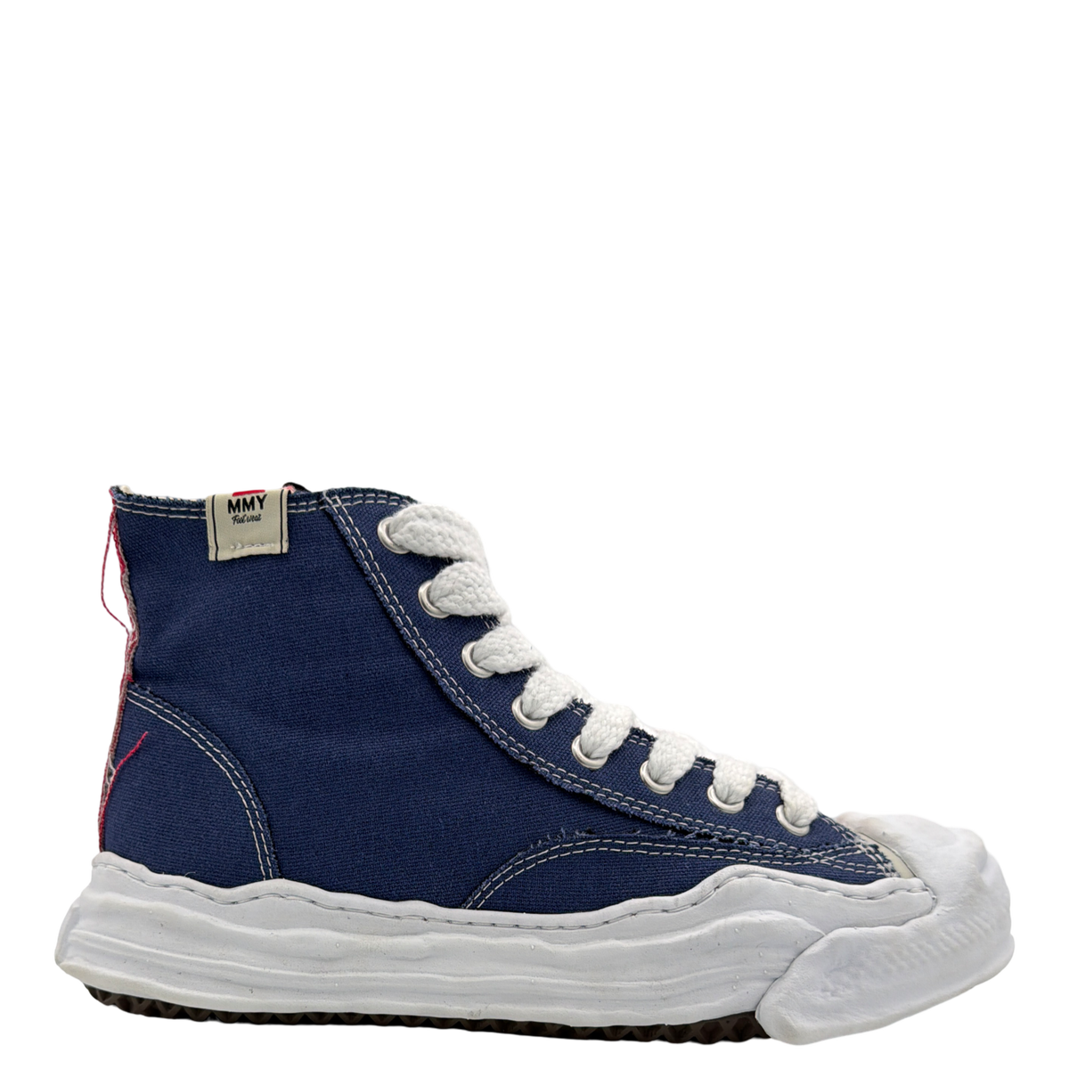 Maison Mihara Yasuhiro Hank OG Sole Canvas High 'Navy Beige Mismatched