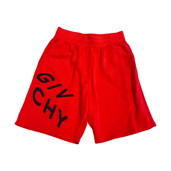 Givenchy Refracted Logo Shorts Red